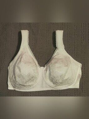 DELIMIRA Wireless Unlined Comfort Full Coverage Bra in 36E (36DDD) WHITE